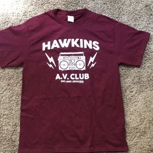 Stranger Things Hawkins a.v club tee